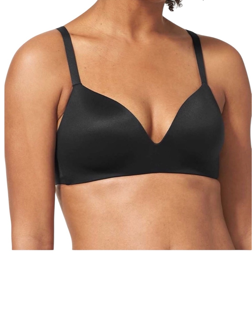 Tommy John Bra Second Skin Lightly Lined Wireless Demi Bra Black Size 32F 32DDD